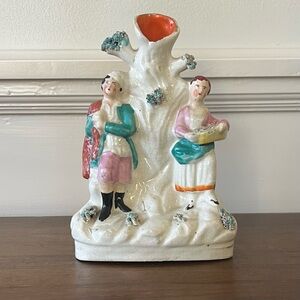 Antique Staffordshire Spill Vase Fisherman and His Wife